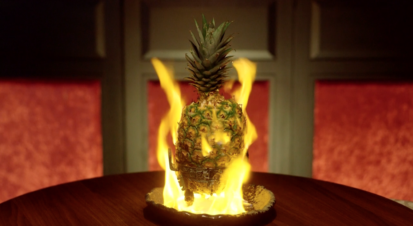 flaming pineapple